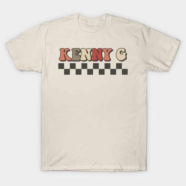 Kenny G Checkered Retro Groovy Style T-Shirt by Lucas Bearmonster